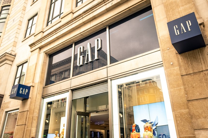 London- Gap store on Oxford Street, an American fashion brand